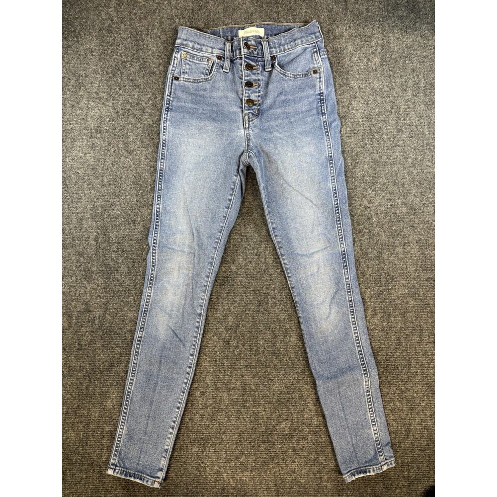 Madewell Skinny Jeans 25 High Rise Light Wash Denim Natural Fade Women's